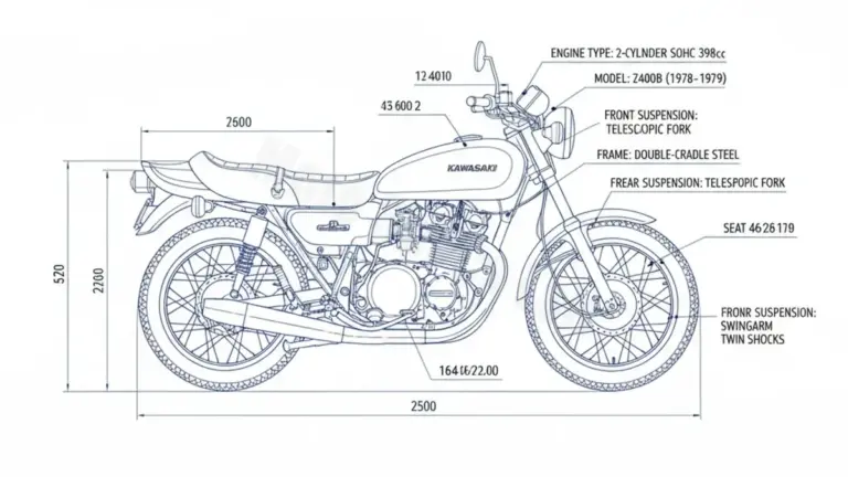 Kawasaki Z 400 B (2-ZYLINDER) – K4/B Service Data: Oil, Battery & Specs