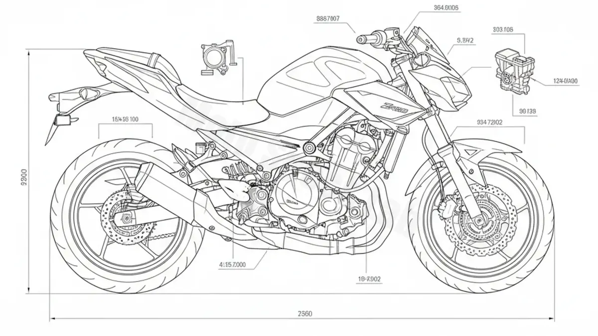 Kawasaki Z 400 (EURO 4) - ER400D Specs: Engine Oil, Gap & Tire PSI specs