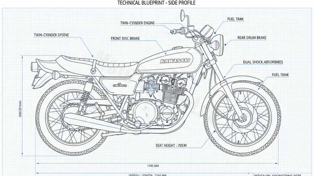 Kawasaki Z 440 LTD BD (ZAHNRIEMEN) - KZ440A/D Service Data: Oil, Battery & Specs specs
