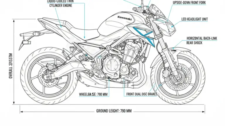 Kawasaki Z 650 S – Z650S/26 Service Guide: Oil Level & Tire Specs