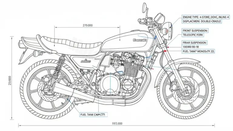 Kawasaki Z 750 GP – KZ750E/A Tire Pressure, Oil Type & Fluid Specs