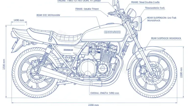 Kawasaki Z 750 GT – KZ750E-P (1982 – 1985) Factory Oil & Tire Pressure Data