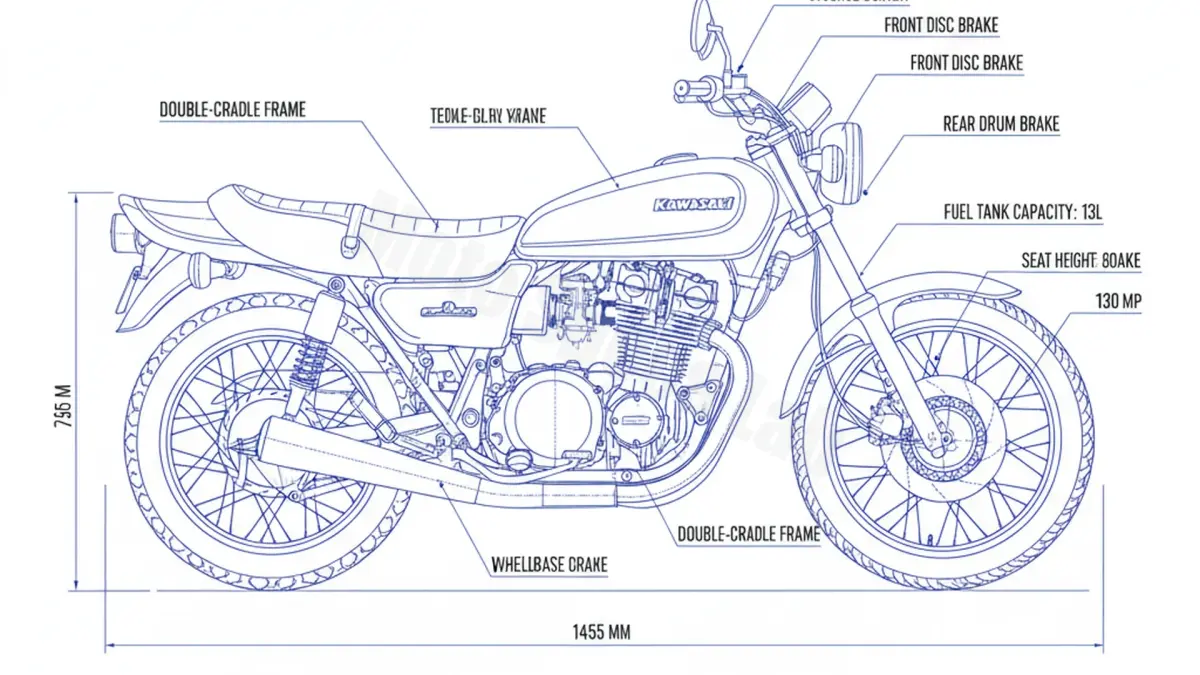 Kawasaki Z 750 LTD (4-ZYLINDER) - KZ750E/H Specs: Oil Capacity & Tire Pressure specs