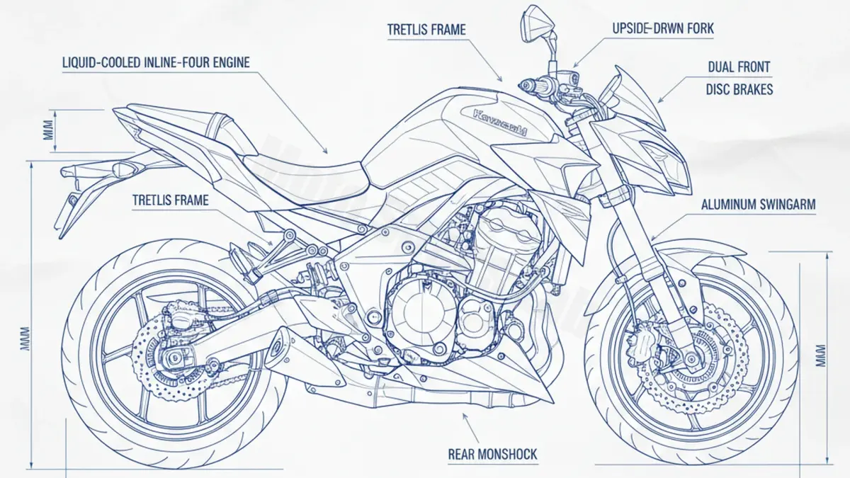 Kawasaki Z 800 - ZR800A Service Guide: Oil Level & Tire Specs specs