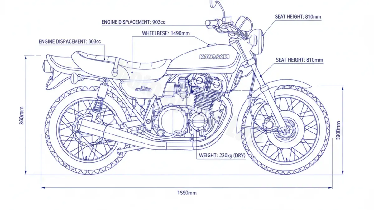 Kawasaki Z 900 1 - Z1F/A-B/A4 Specs: Engine Oil, Gap & Tire PSI