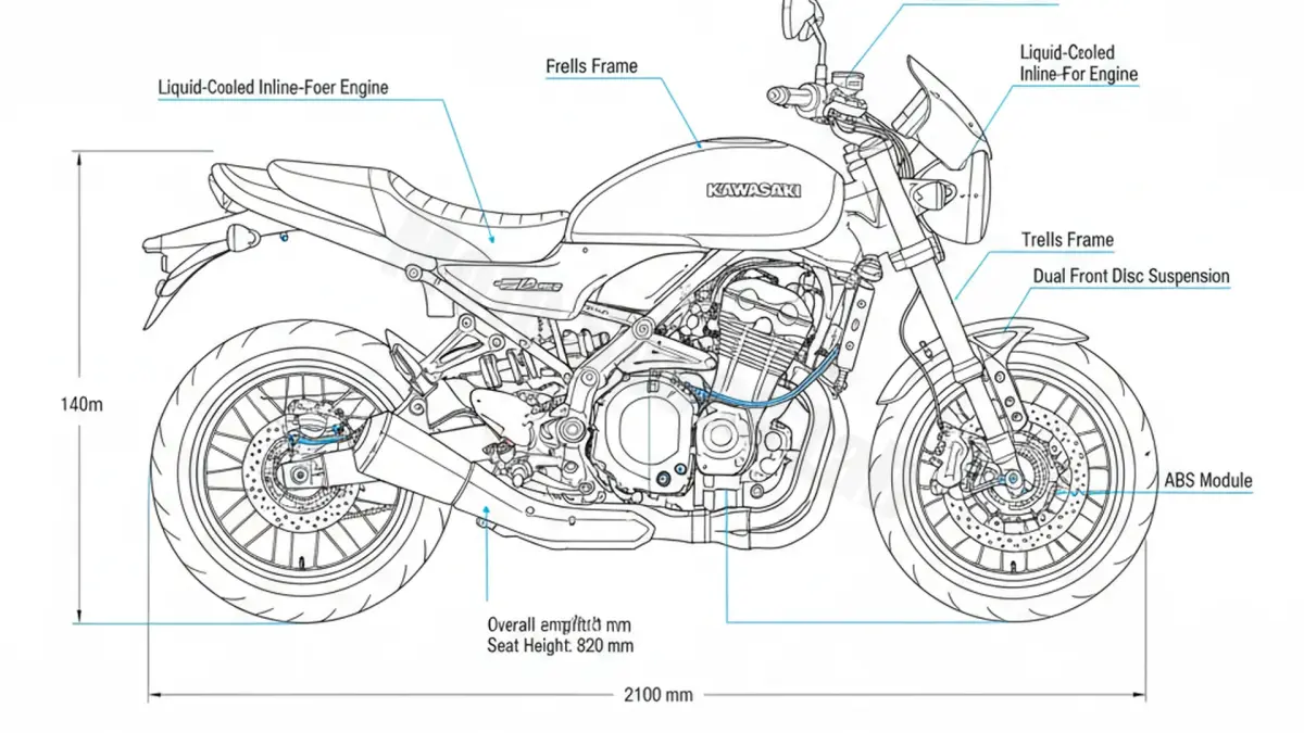 Kawasaki Z 900 RS CAFE (EURO 4) - ZR900E Maintenance Schedule & Torque Settings