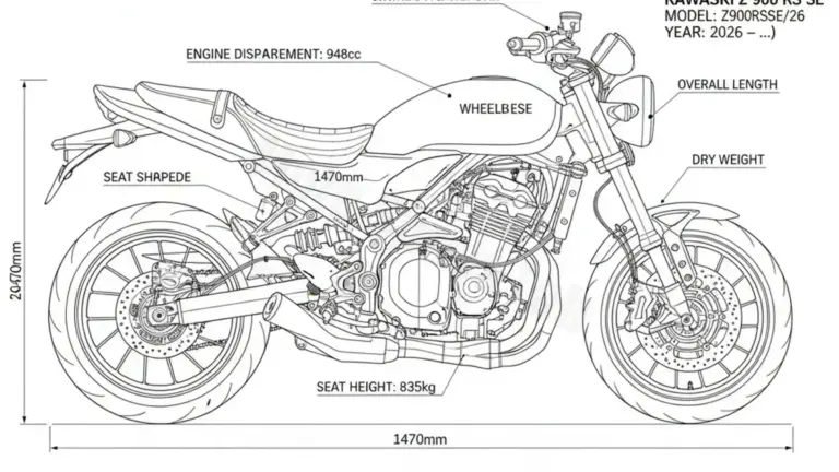 Kawasaki Z 900 RS SE – Z900RSSE/26 Specs: Engine Oil, Gap & Tire PSI