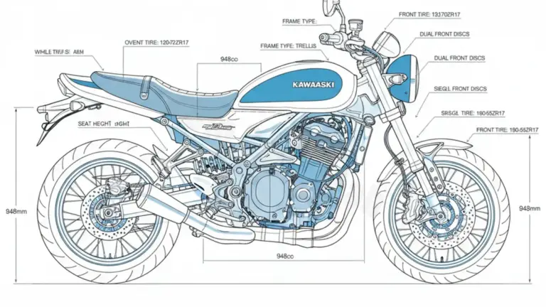 Oil & Tires: Kawasaki Z 900 RS – Z900RS/26 Technical Specifications