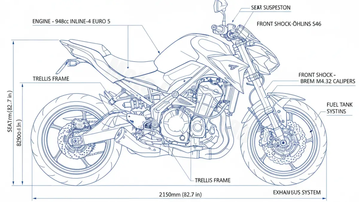 Kawasaki Z 900 SE (EURO 5) - ZR900M/F (2022 – Present) Factory Oil & Tire Pressure Data specs
