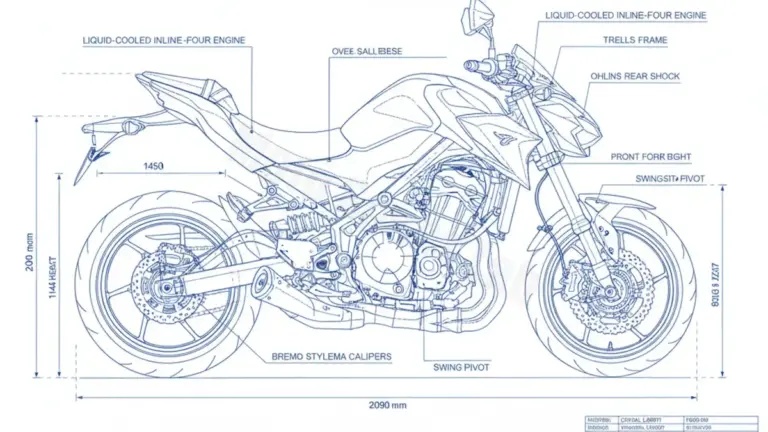 Kawasaki Z 900 SE – ZR900STD Service Guide: Oil Level & Tire Specs