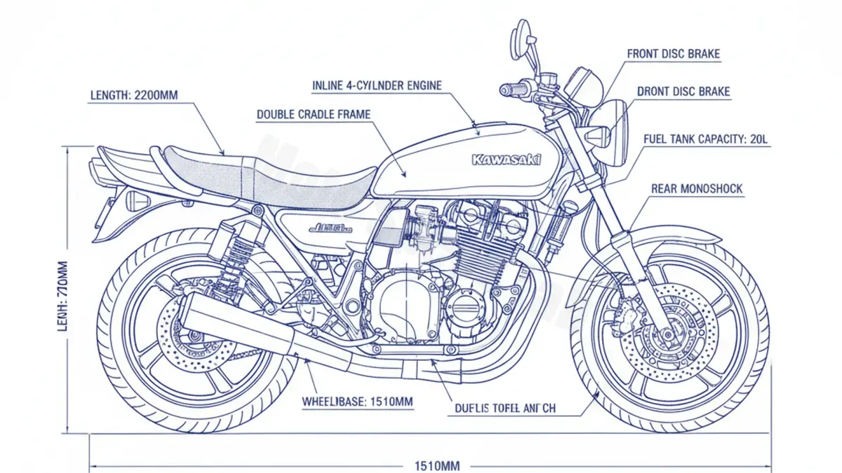 Kawasaki ZEPHYR 1100 - ZRT10A/A Tire Pressure, Oil Type & Fluid Specs specs