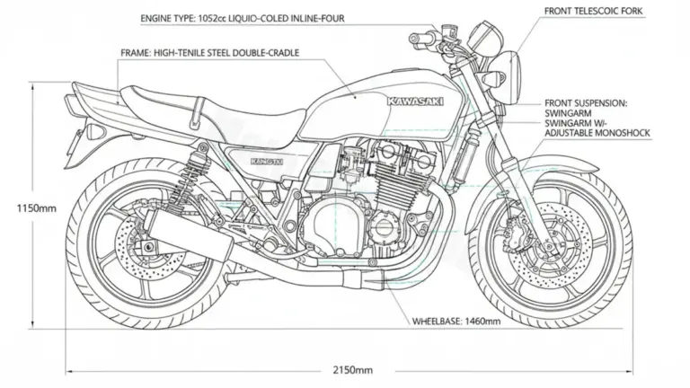Kawasaki ZRX 1100 – ZRT10C (1997–2000) Factory Oil & Tire Pressure Data