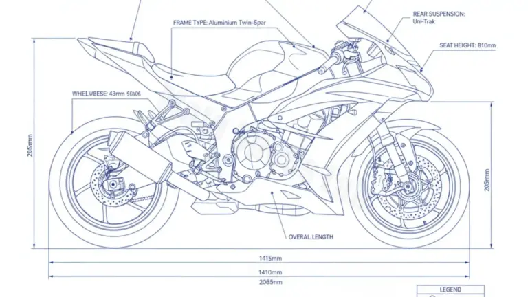 Kawasaki ZX-10R NINJA – ZXT00C/C (2004-2005) Data: Oil Capacity & Rim Specs