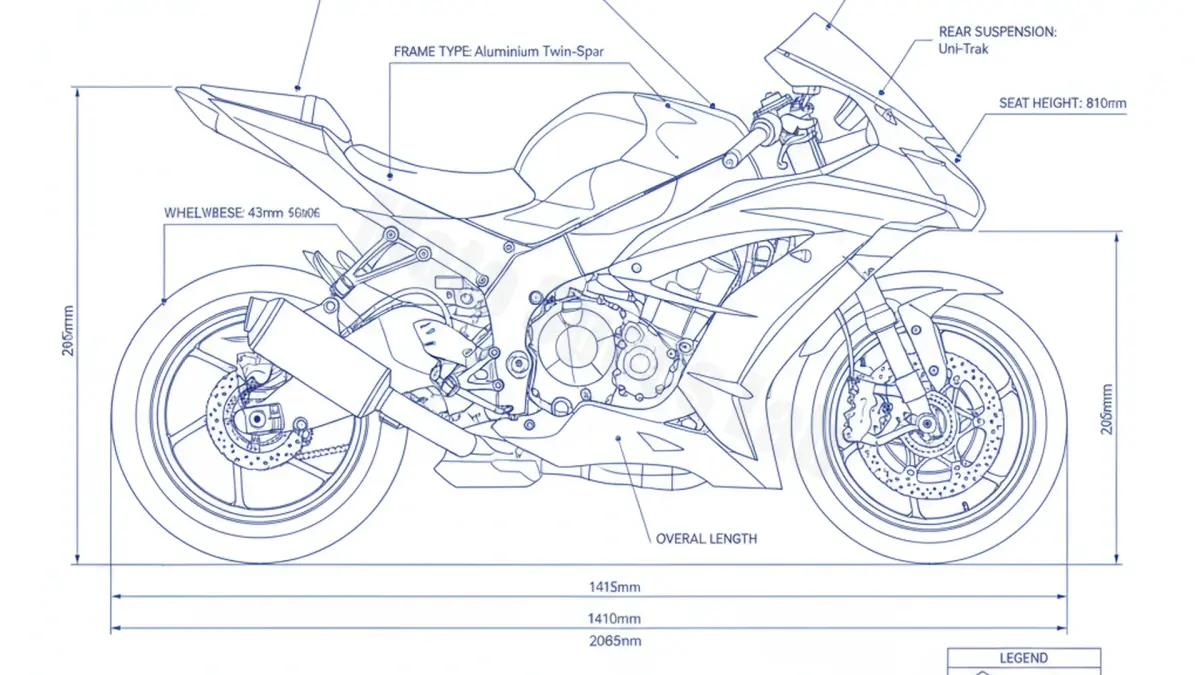 Kawasaki ZX-10R NINJA - ZXT00C/C (2004-2005) Data: Oil Capacity & Rim Specs specs