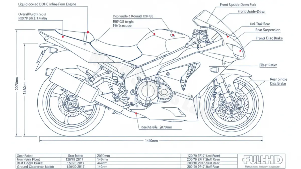 Kawasaki ZX-12R NINJA - ZXT20A/A (2000-2001) Data: Oil Capacity & Rim Specs specs