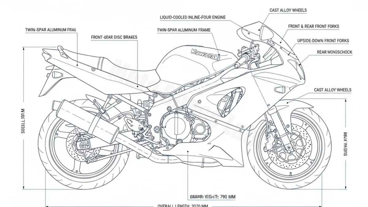 Kawasaki ZX-7R NINJA - ZX750N/P (ZX750P: 1996–2003; ZX750N: 1996–1997) Factory Oil & Tire Pressure Data