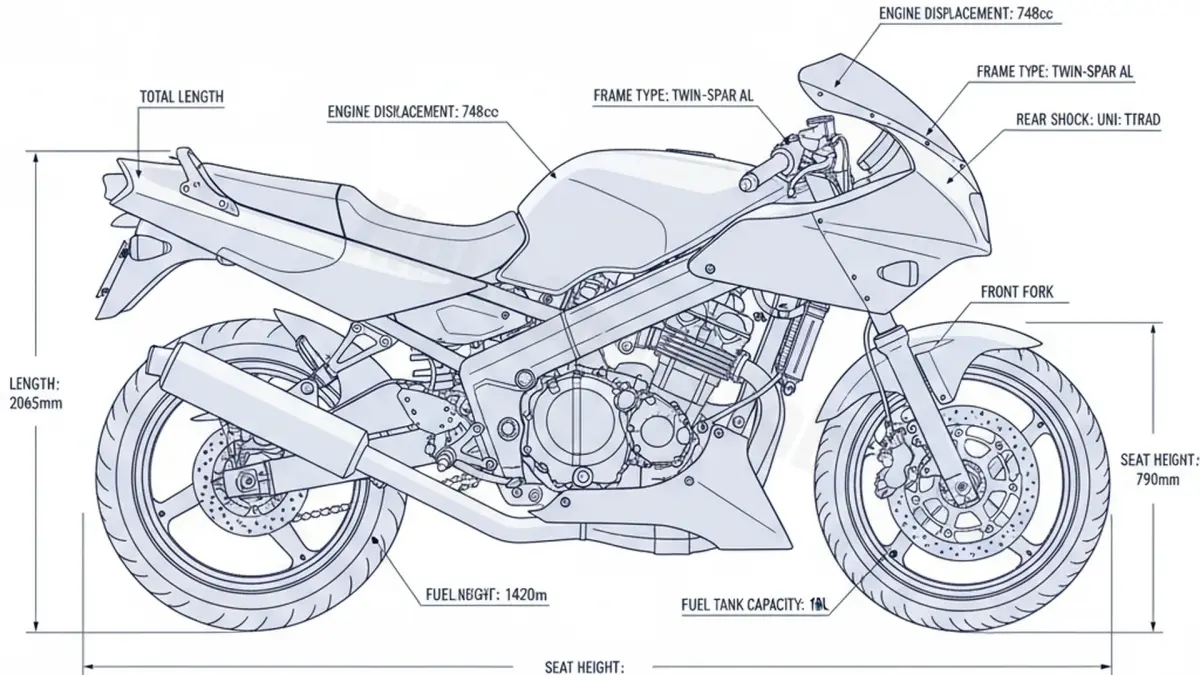 Kawasaki ZX-7RR NINJA - ZX750N/N Service Data: Oil, Battery & Specs specs