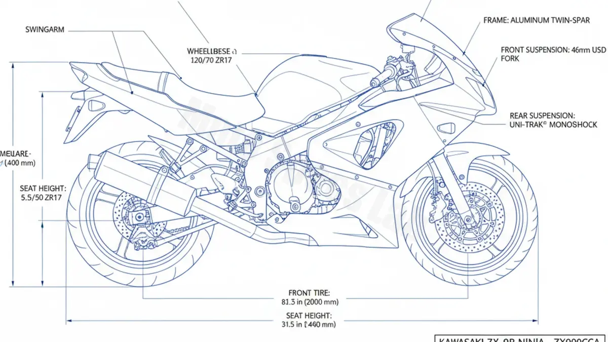 Kawasaki ZX-9R NINJA - ZX900CCA Maintenance Schedule & Torque Settings specs