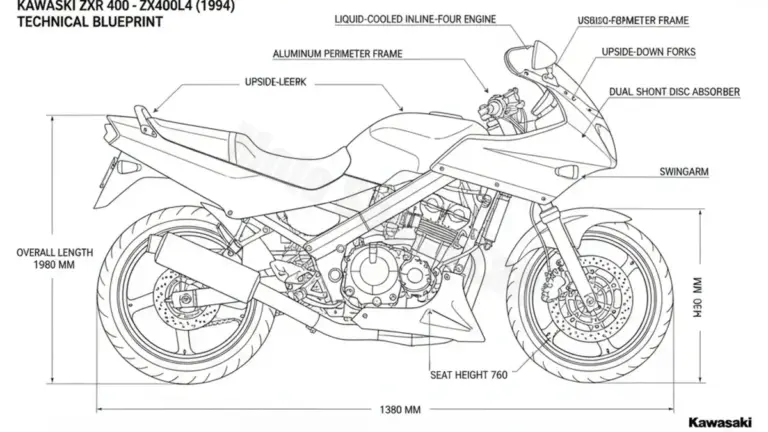 Kawasaki ZXR 400 – ZX400L4 Workshop Data: Fluids, Plugs & Tires