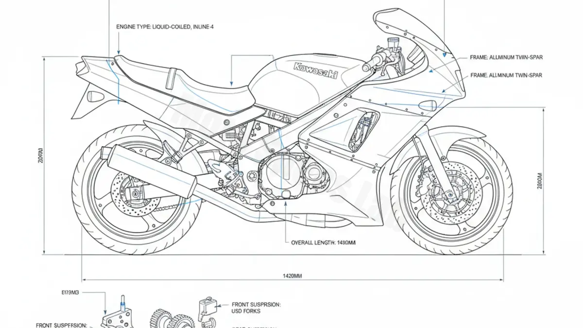 Oil & Tires: Kawasaki ZXR 750 - ZX750L/L Technical Specifications specs