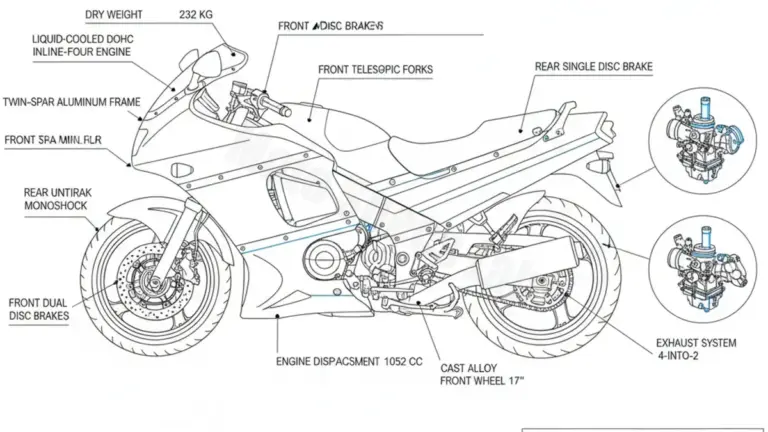 Kawasaki ZZ-R 1100 – ZXT10D/D Service Guide: Oil Level & Tire Specs