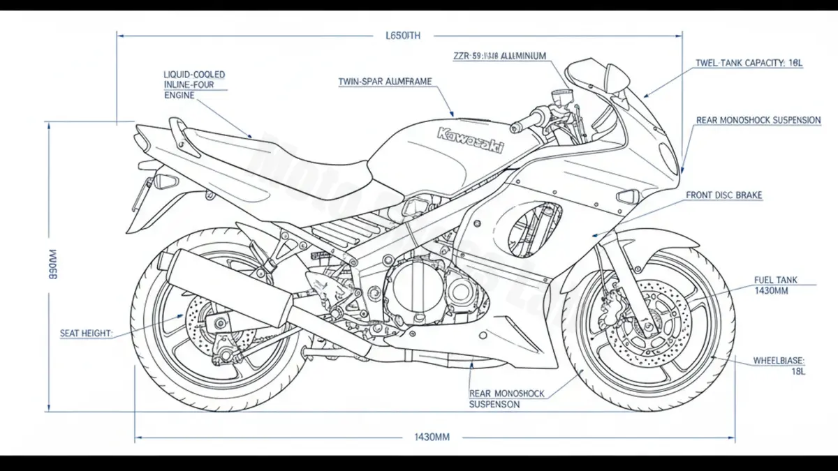 Kawasaki ZZ-R 600 - ZX600D Service Data: Oil, Battery & Specs specs