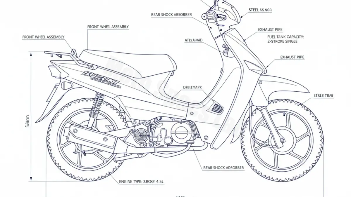 Suzuki AH 50 ADDRESS - CA1GA Technical Review & Maintenance Guide specs