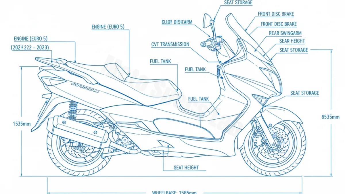 Oil & Tires: Suzuki AN 400 BURGMAN (EURO 5) - WDU0/22 Technical Specifications specs