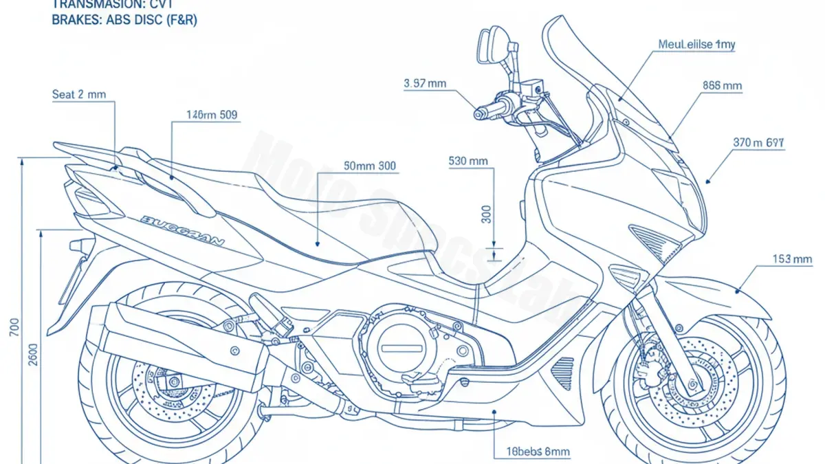 Suzuki AN 650 ABS BURGMAN - WVBU/A Specs: Oil Capacity & Tire Pressure specs