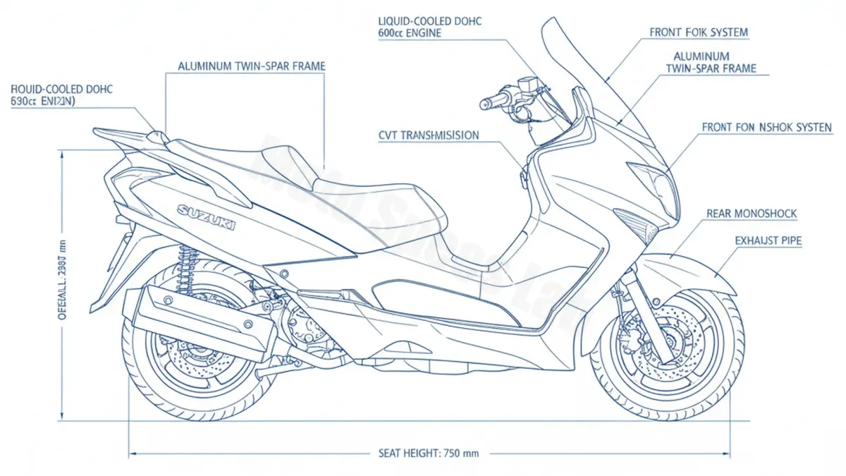 Suzuki AN 650 Z BURGMAN EXCLUSIVE ABS - WBU0 Technical Review & Maintenance Guide