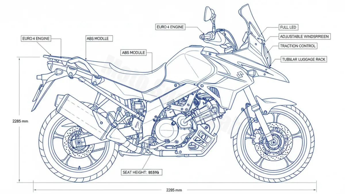 Suzuki DL 1000 V-STROM L8/L9 (EURO 4) - WDD0 Service Guide: Oil Level & Tire Specs