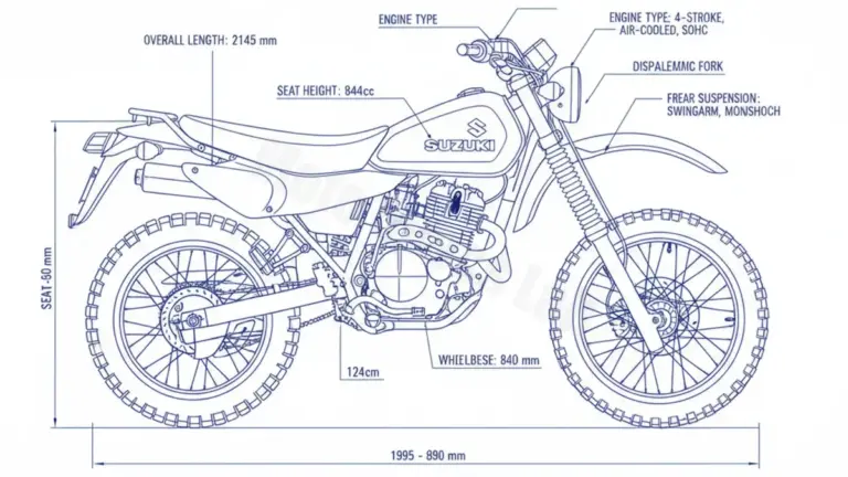 Suzuki DR 125 SE – SF44A (1994 – 2002) Factory Oil & Tire Pressure Data