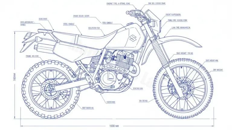 Suzuki DR 350 SE – SK42B/95 Specs: Engine Oil, Gap & Tire PSI