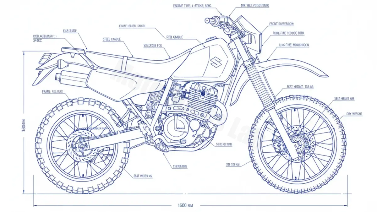 Suzuki DR 350 SE - SK42B/95 Specs: Engine Oil, Gap & Tire PSI