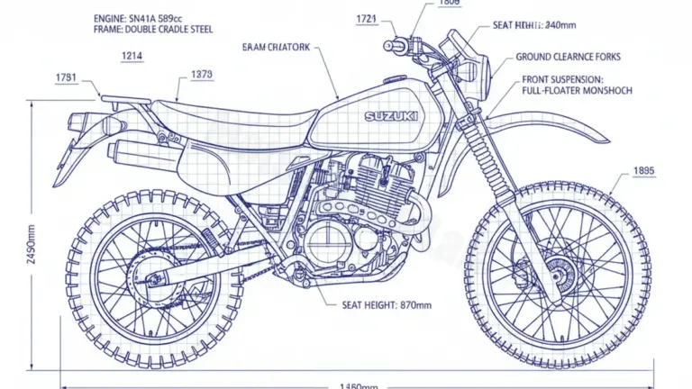 Suzuki DR 600 S/R(U)/DAKAR (H-K) – SN41A Service Data: Oil, Battery & Specs