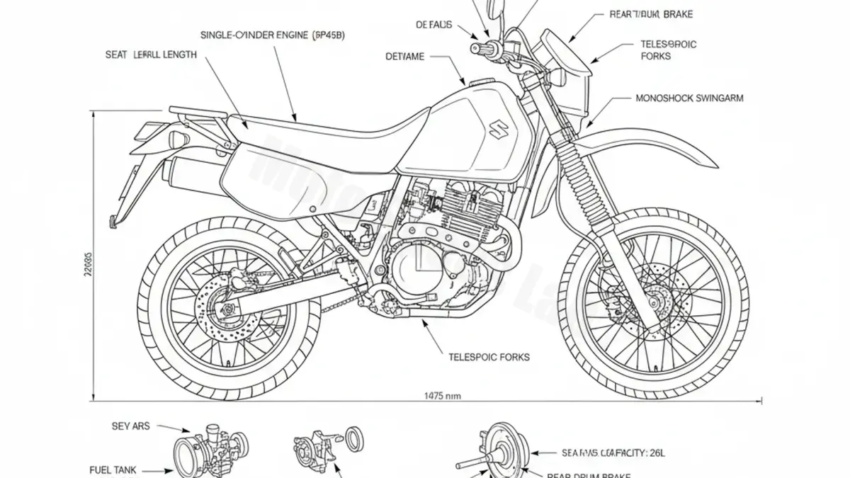 Suzuki DR 650 RE/REU - SP45B Service Data: Oil, Battery & Specs