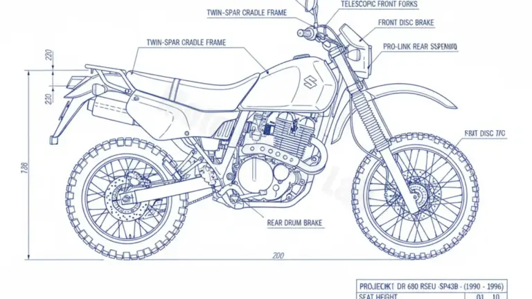 Suzuki DR 650 RSE/RSEU – SP43B (1991 – 1996) Data: Oil Capacity & Rim Specs