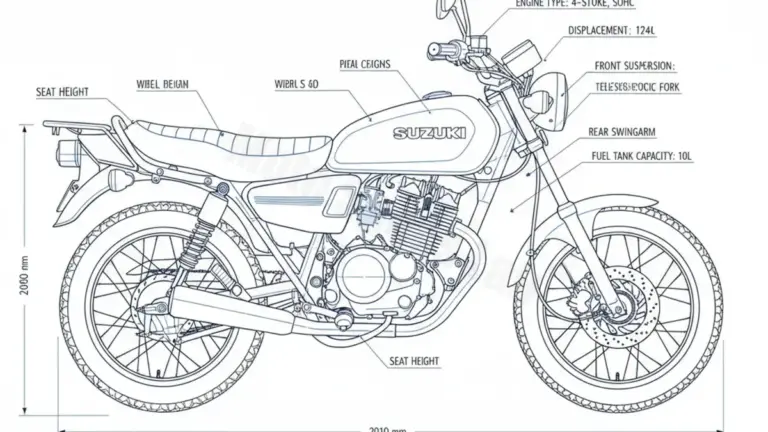 Suzuki GN 125 R – NF41A/96 Specs: Oil Capacity & Tire Pressure