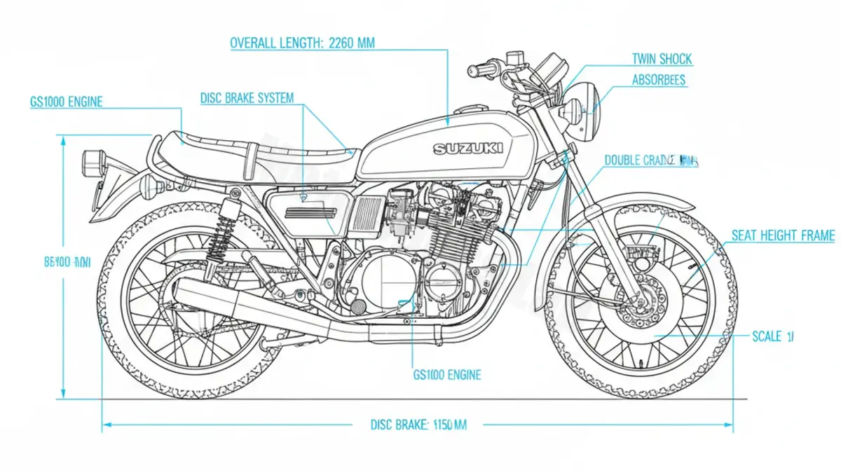 Suzuki GS 1000 D/E - GS1000 Service Data: Oil, Battery & Specs
