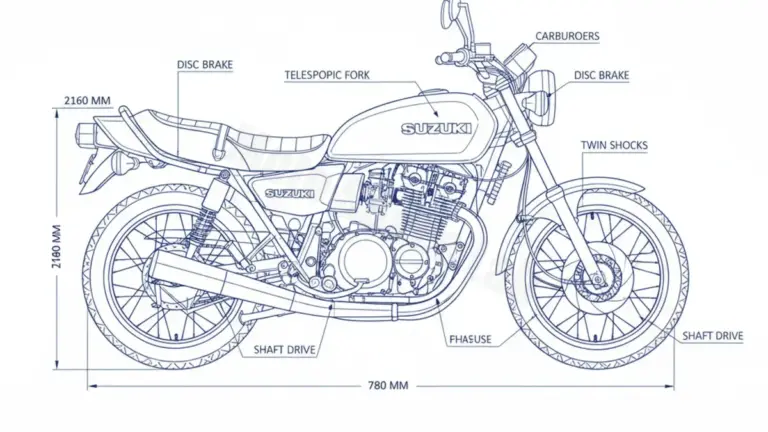 Suzuki GS 450/S – GS450 Service Guide: Oil Level & Tire Specs