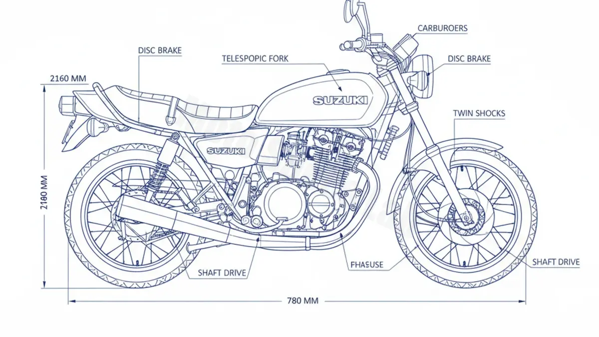Suzuki GS 450/S - GS450 Service Guide: Oil Level & Tire Specs
