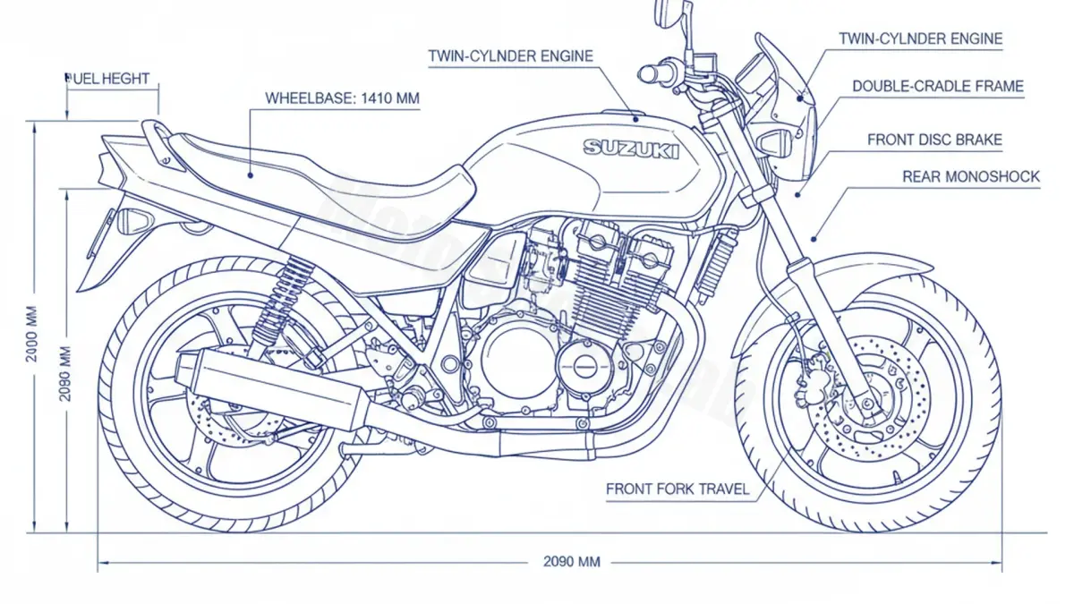 Suzuki GS 500 E (K-S) - GM51B/K-S Workshop Data: Fluids, Plugs & Tires specs