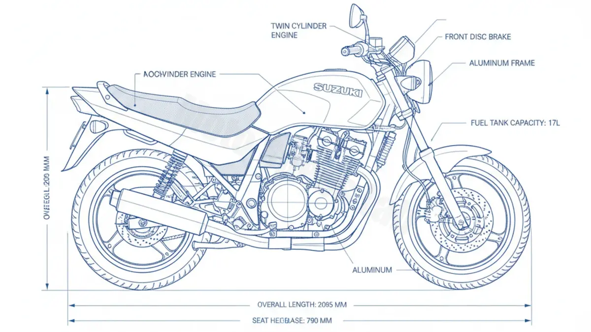 Suzuki GS 500 E - WVBK (2001 – 2008) Data: Oil Capacity & Rim Specs specs