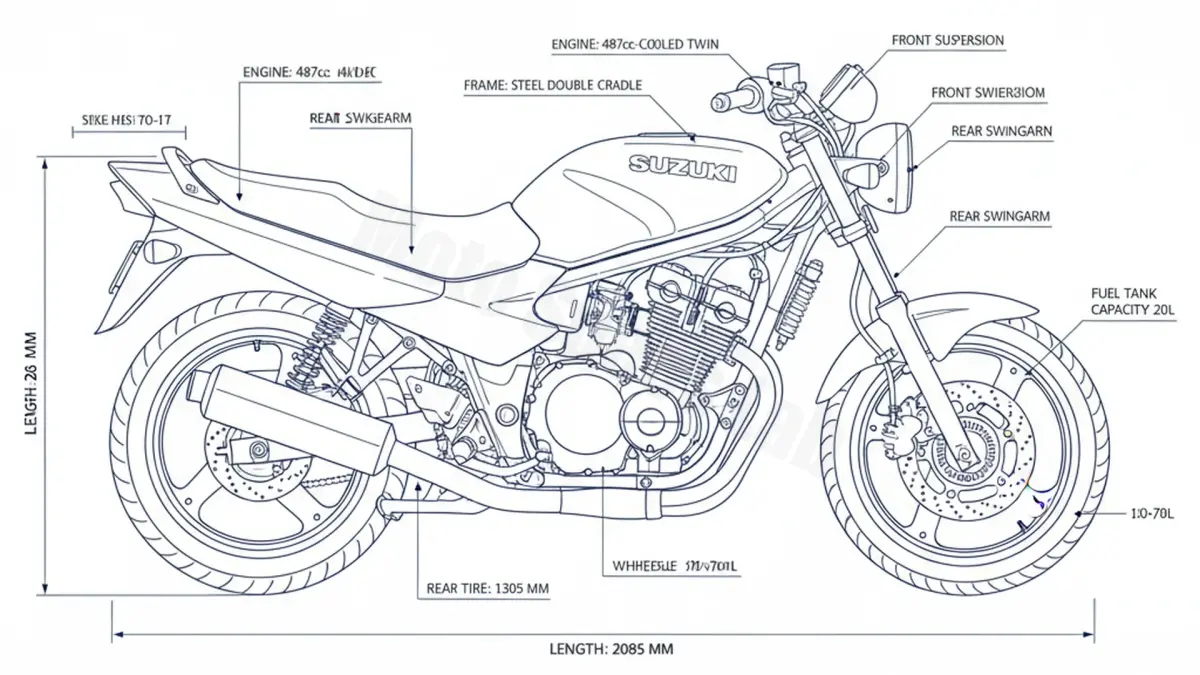 Suzuki GS 500 F - BK Workshop Data: Fluids, Plugs & Tires specs