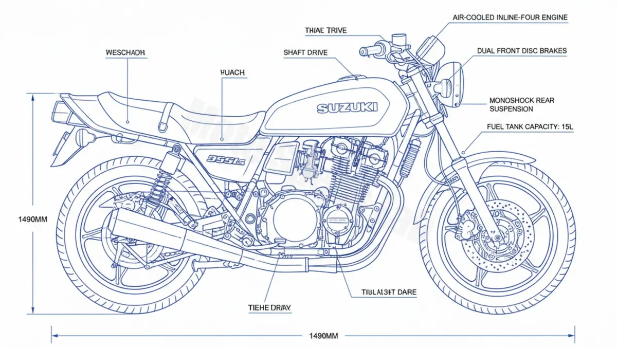 Suzuki GS 650 G KATANA - GS650G Specs: Engine Oil, Gap & Tire PSI specs