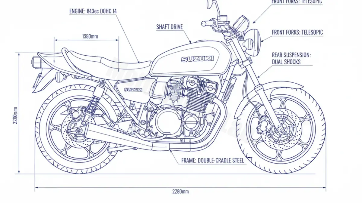 Suzuki GS 850 G - GS72A Maintenance: Recommended Oil & Tires specs