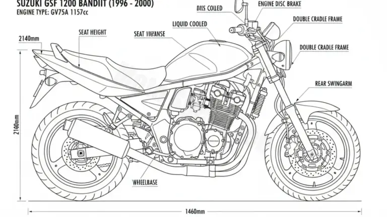Suzuki GSF 1200/S/ABS BANDIT – GV75A Tire Pressure, Oil Type & Fluid Specs
