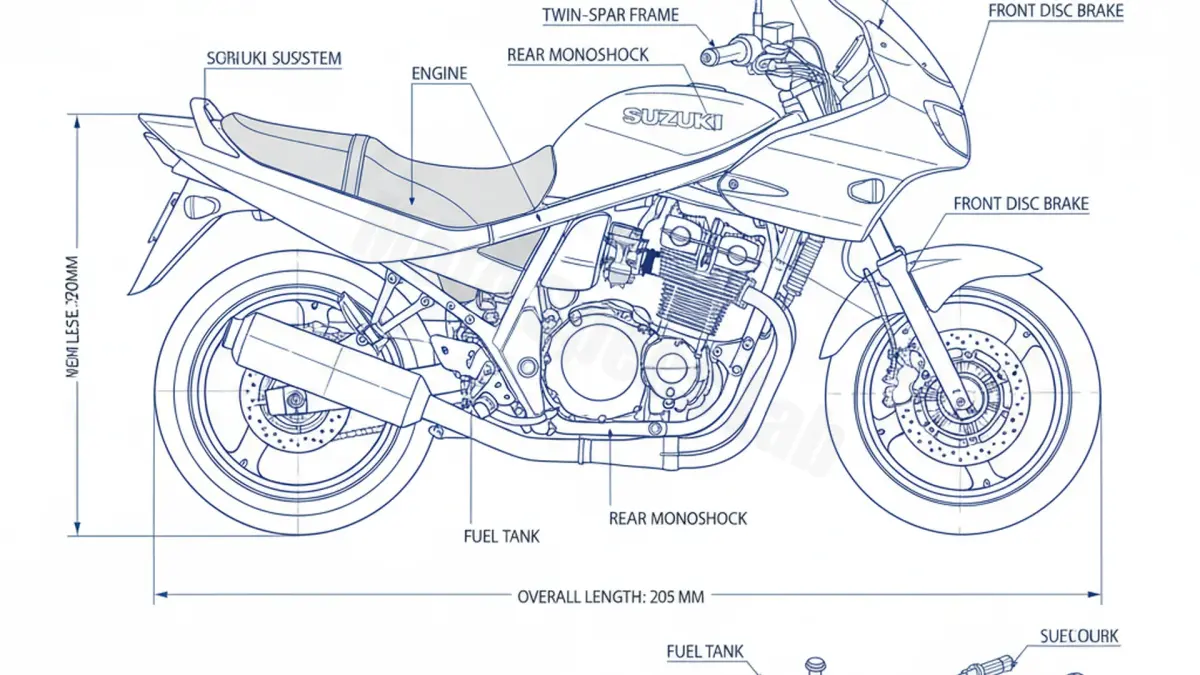 Suzuki GSF 400 BANDIT - GK75B Specs: Engine Oil, Gap & Tire PSI specs