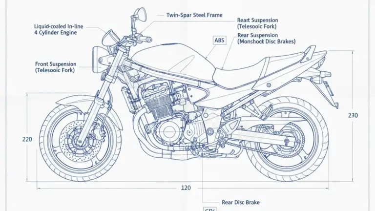 Suzuki GSF 650 BANDIT / ABS – WVB5 Specs: Oil Capacity & Tire Pressure