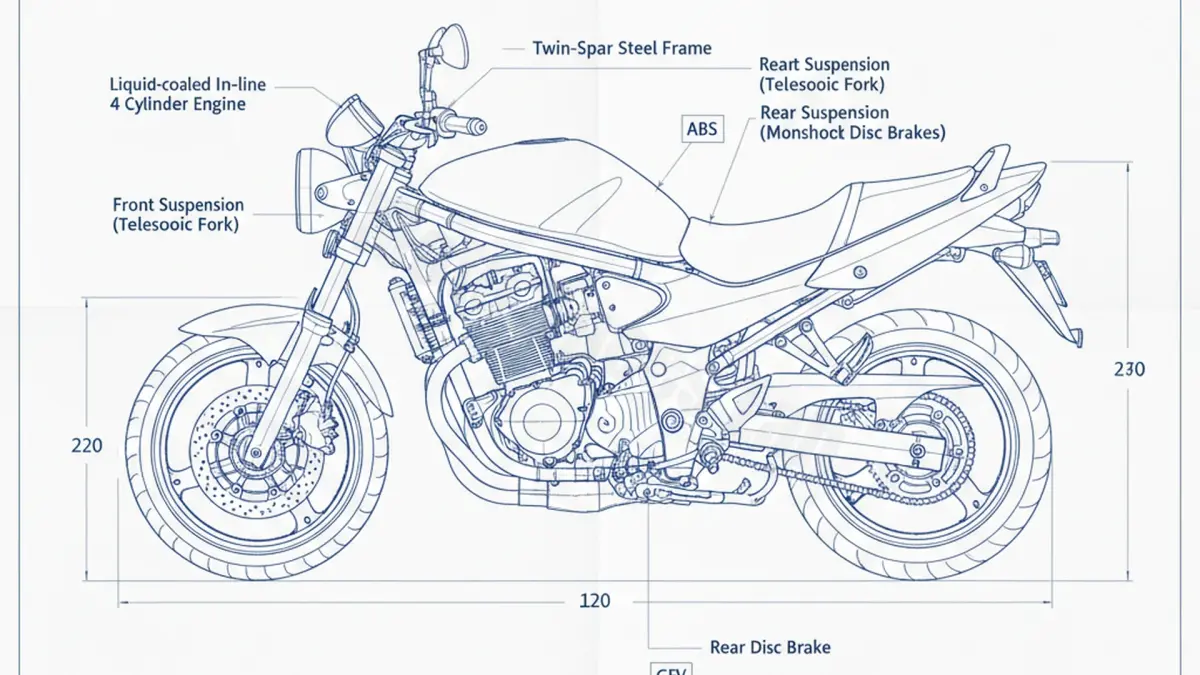 Suzuki GSF 650 BANDIT / ABS - WVB5 Specs: Oil Capacity & Tire Pressure specs